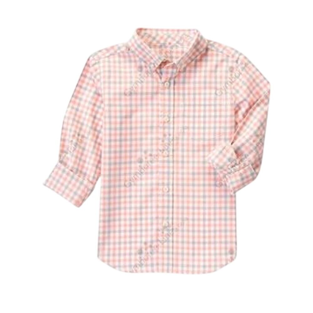 Gymboree Kids' Slim Fit Plaid Cotton Poplin Shirt (5/6)